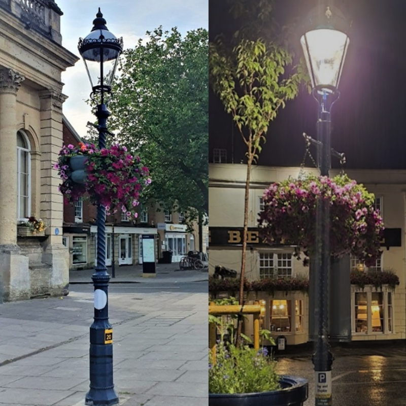Pudsey Diamond bespoke heritage lantern for Devizes market place.
